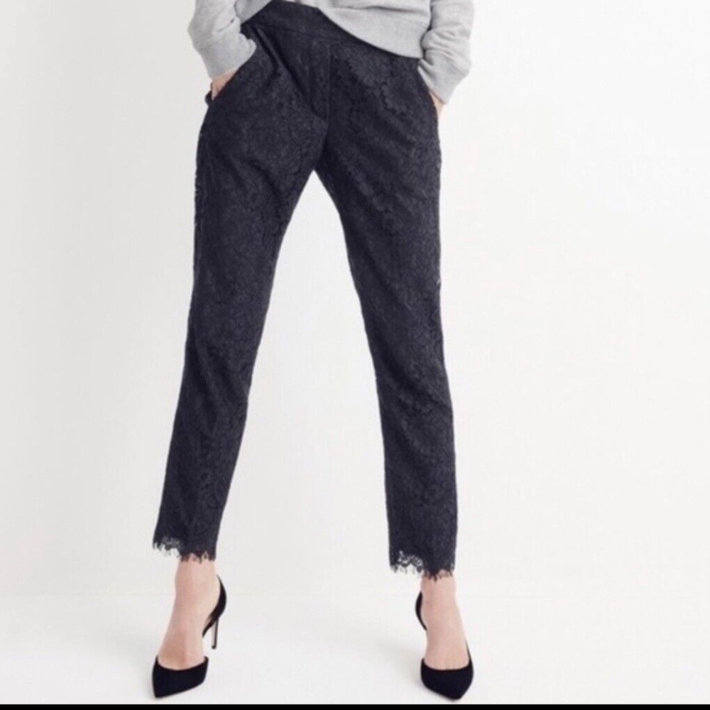 J.Crew cropped lace dress pants (00 Petite)